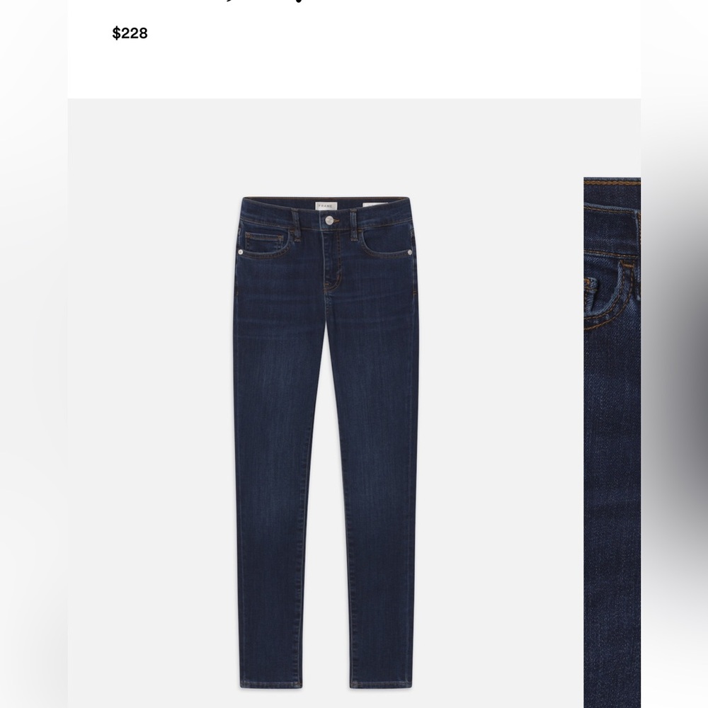 FRAME le high skinny jeans size 24 cut bottom and holes